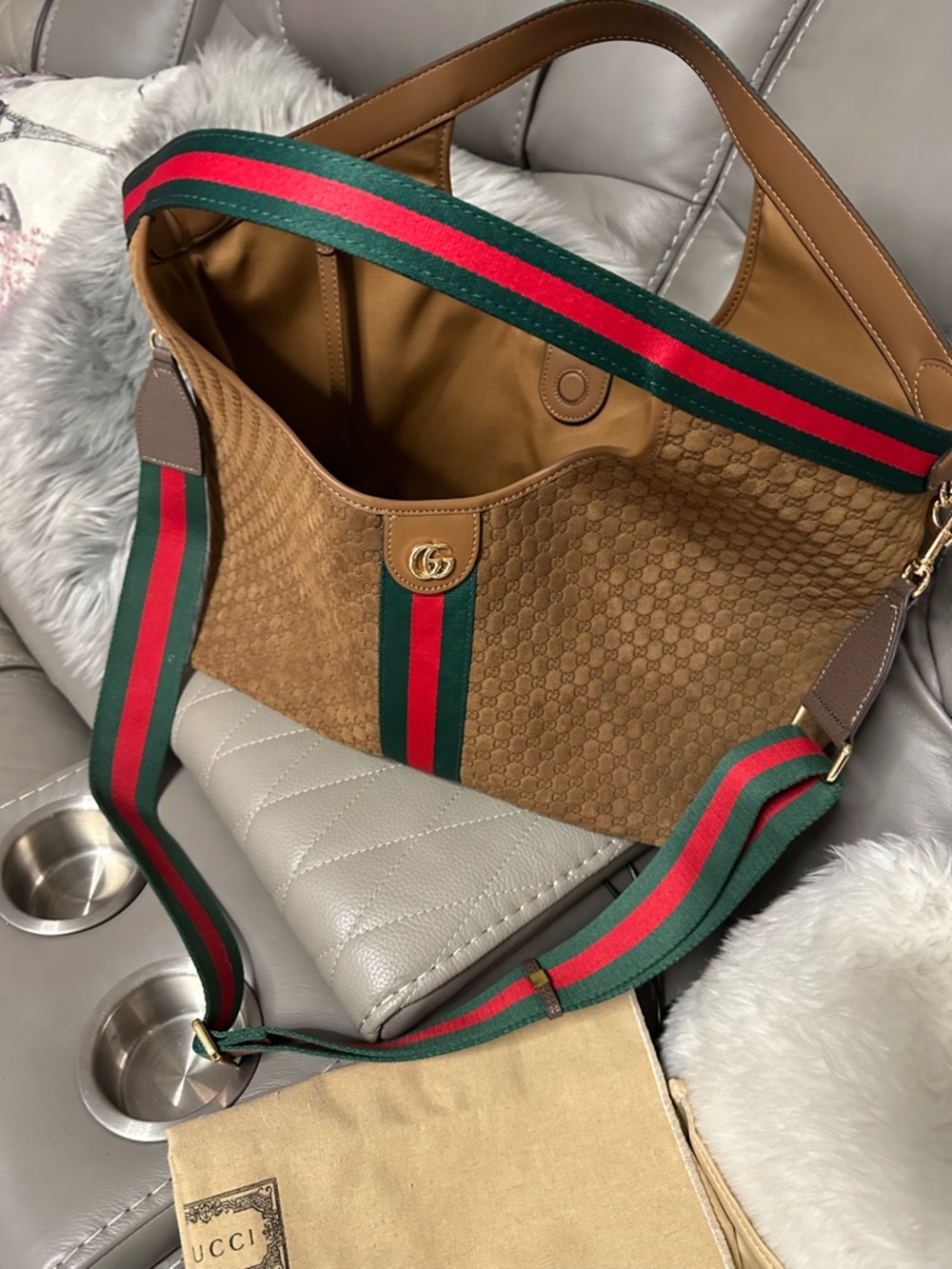 Gucci Tan Gigilo Large Tote Bag